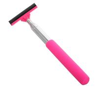 SHINEOFI Retractable Car Rear View Mirror Squeegee Portable Window Cleaner Windshield Cleaning Tool Side Mirror Wiper for Car Exterior Cleaning Pink