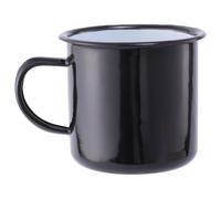 SHINEOFI Retro Enamel Tea Cup Black for Office and Home Use