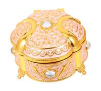 SHINEOFI Retro Jewelry Case Schmuckschatulle Retro Jewelry Boxes for Women Necklace Storage with Lid Vintage Pink
