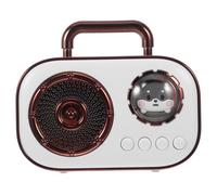 SHINEOFI Retro Speaker Portable Handheld Wireless Design for Home Office Decor Stylish Surround Sound Long Battery Life White Color for Music Movies