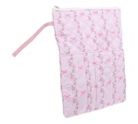 SHINEOFI Reusable A5 Book Cover with Zipper and Front Pocket, Lightweight Polyester Protective Sleeve Featuring Vintage Floral Pattern for Notebooks and Travel Reading