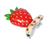SHINEOFI Reusable Giant Standing Strawberry Foil Balloon Realistic Inflatable Fruit Party Decoration for Birthday Summer Photo Props Easy Inflation for Indoor Outdoor Use