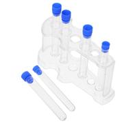 SHINEOFI Reusable Test Tube Rack with Clear Transparent Tubes Laboratory Holder Set for Science Experiments and Projects User-friendly Design for Accurate Observation and Measurement