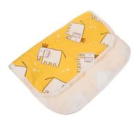 SHINEOFI Reusable Washable Guinea Pig Pee Pad 35x45cm Small Size Soft Cushion Cartoon Yellow Elephant Pattern, Breathable Pet Training Mat for Hamster and Small Animal Cage Bedding