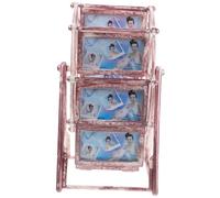 SHINEOFI Rotatable Vintage Ferris Wheel Photo Frame Stand for Family Photos Decorative Desk Picture Display with Romantic Outdoor Design for Home