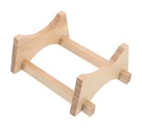 SHINEOFI Rustic Wooden Stand for Oak Aging Barrel and Sake Container, Elegant Natural Wood Wine Barrel Holder with Sturdy Base Support, for Living Room Or Bar Use