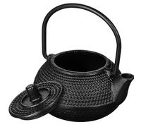 SHINEOFI Rustproof Cast Iron Small Teapot Ornament for Home Office Classic Retro Design Non-Fading Mini Teakettle Elegant Decorative Tea Kettle for Kitchen and Tea Lovers