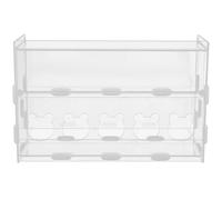 SHINEOFI Rutin Acrylic Chicken Feed Box with Water Holder, Large Dual-Layer 5-Hole Feeder Trough for Chickens, Quails and Poultry, Suitable for Farm and Breeding Use