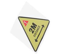 SHINEOFI Safety Warning Adhesive Sticker 2 Meters Distance Sign High Adhesive Safety Distance Label for Industrial and Factory Use Hazard Warning Sign