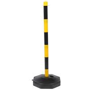 SHINEOFI Safety Warning Column Road Barrier Traffic Delineator Post Portable Water Fillable for Parking Lot Construction Yellow Plastic