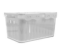 SHINEOFI Sealed Vegetable Storage Box with Drain Basket Medium Fruit Draining Case Refrigerator Organizer for Fresh Produce Kitchen Fridge Use
