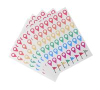 SHINEOFI Self-Adhesive Map Location Marker Stickers 280 Pcs Colorful Dots for Travel Planning and Classroom Geography, Repositionable Atlas Marking Labels for Adventure and Survey Maps