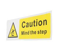 SHINEOFI Self-adhesive Mind the Step Stickers for Stairs and Floors Safety Warning Signs with Strong Adhesion for Workplace and Home Use Easy to Install Caution Decals
