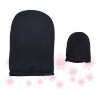 SHINEOFI Self Tanning Mitt with Thumb Black Pe Sponge Flocking Material, Do Not Drop Nap 2pcs Save Essential Oil, for Even Self Tanner Application and Sunscreen Use for Ladies Women