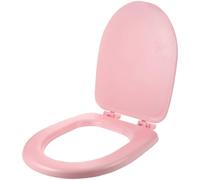 SHINEOFI Silent Foam Toilet Seat Elongated Padded Design U-Shaped Cushioned Cover Slow Close Function for Hotel Home Bathroom Comfort