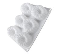 SHINEOFI Silicone Dessert Mold, 6-Cavity Raspberry Pattern Chocolate Mousse Cake Mold for Candy, Jelly, Ice Cube for DIY Dessert Decorating Chocolate Baking Supplies for Party an