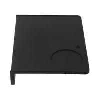 SHINEOFI Silicone Espresso Tamper Mat, L-shaped 90° Corner Edge Tamping Pad | Black Matte Food Grade Silicone, Anti-slip Grooves, Protects Marble, Granite or Wood Counters at Café Stations