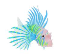SHINEOFI Silicone Lionfish Aquarium Decoration Artificial Fish Tank Landscaping Prop Realistic Blue Simulation Fish Ornament for Underwater Scenery