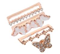 SHINEOFI Silicone Watch Band Charms Alloy Metal Strap Rings Lightweight Tiny Decorations Compatible with Apple Watch Silicone and Bands Stylish Accessory Gift