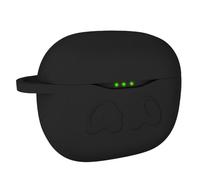 SHINEOFI Silicone Wireless Earphone Case Cover Ttws Impact Resistant Dustproof Protective Shell with Charging Black Silicone Earbud Protector