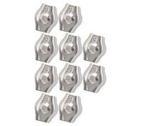 SHINEOFI Single Bolt Cable Clamp Sturdy Cable Clip Kits 10pcs Stainless Steel with Practical Corrosion Resistance for Wire Rope, for Industrial and Rigging Applications