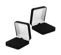 SHINEOFI Single Medal Display Box Case with Velvet Interior Scratch Proof Coin Pin Badge Display Case for Sports Awards Badge Holder and Travel Storage Organizer 2Pcs 6.8x6.5cm