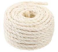 SHINEOFI Sisal Cat Tree Rope 6Mm X 10M Bleached Hemp Rope for Cat Scratching Post Replacement and Household DIY Projects