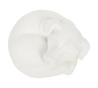SHINEOFI Sleeping Dog with Tightly Fitted Design and Smooth Surface Pet Urn for Ashes, Resin Cremation Keepsake Small White Dog Shape Memorial Cabinet or Bookshelf Tribute
