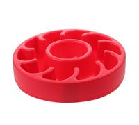 SHINEOFI Slow Feeder Dog Bowl for Puppy and Cat Red Slow Eating Bowl with Stable Flat Base Anti-bloat Interactive Pet Feeder to Prevent Obesity and Indigestion