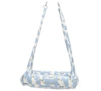 SHINEOFI Small Animal Hanging Hammock Bed with Washable Urine Pad, Warm Suspended Guinea Pig and Rabbit Cage Swing, Soft Cartoon Light Blue Fabric Suitable for Hamsters and Chinchillas