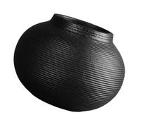 SHINEOFI Small Ceramic Vases Black 11.5X7.5X7.5Cm Decorative Vase for Home Office Flower Arrangement Aromatherapy Holder