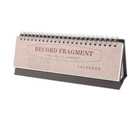 SHINEOFI Small Desk Calendar Minimalist English Coil Table Calendar with Flip Design for Home Office School Planning Scheduling Compact Freestanding Organizer with Modern Aesthetic