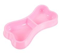 SHINEOFI Small Dogs Feeder Dog Food Feeder Bone Shape Practical Plastic Feeding Bowl High Durability Water Storage Mealtime Pet Feeding for Puppies and Other Animals Random Color