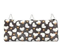 SHINEOFI Small Pet Four Seasons Sleeping Bed and Hanging Hammock for Hamsters and Guinea Pigs, Thick Cotton Warm Nest, Heart Pattern Coffee Colour, Comfortable Resting Hammock for Pets in