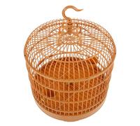 SHINEOFI Small round Plastic Bird Cage 29.5cm Dome Top Hanging Cage for Parakeet Cockatiel Budgie with Carry Handle Indoor Outdoor Decorative Nest