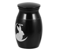 SHINEOFI Small Stainless Steel Pet Urn Well-sealed Lid for Rabbit Ashes, Keepsake Cremation Urn in Bunny Shape, Memorial for Small Pets