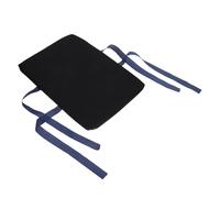 SHINEOFI Soft Seat Cushion for Dining Chair with Adjustable Ties, Square Black Polyester and Sponge Pad, Removable Washable Cover for Indoor Outdoor Use in Dorm and Restaurant Seating