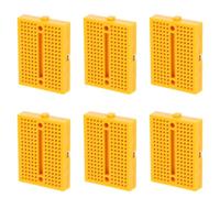 SHINEOFI Solderless Breadboard Kit with 400 Tie Points 6pcs Yellow Abs Material Suitable for Experiment and Prototype Testing for Circuit Connecting and Electronics Projects