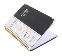 SHINEOFI Spiral Notebook with Monthly, Weekly, and Daily Agenda Setting, Prioritization Features, Black Paper and Nylon Material, Simple and Practical Design, for Students and Teachers