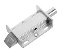 SHINEOFI Spring Loaded Latch Pin Silver Finish Iron Material Metal Truck Toolbox Lock 40mm Hole Spacing Flexible Design for Automotive Maintenance Industry and Applications