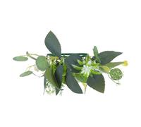 SHINEOFI Spring with Wreath and Leaf Artificial Candle Eucalyptus Greenery Decoration Realistic Design and Term Use for Dining Table Settings Wedding Decorations