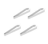 SHINEOFI Stainless Steel Cooking Tweezers Set Dishwasher Safe with Flat and Slant Tips 4pcs Precision Fish Bone Remover for Removing Pig Hair and Fish Bones for Kitchen Use