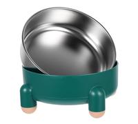 SHINEOFI Stainless Steel Dog Bowl Non Slip Elevated Feeding Dish Outdoor Use Suitable for Dogs and Cats