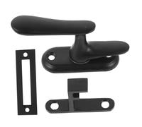 SHINEOFI Stainless Steel Door Security Latch Bolt Heavy Duty Theft Lock for Bathroom Stall and Gate Large Black Door Lock Bolt with Simple Installation and High Hardness Protection