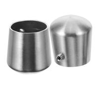 SHINEOFI Stainless Steel Handrail End Caps for Metal Tubing Grab Bar and Stair Railing Posts Polished Silver Tube Protectors Easy Installation 1 Inch Diameter