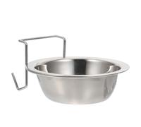 SHINEOFI Stainless Steel Hanging Pet Bowl Large Capacity Food Container with Rounded Corners Safe for Dogs and Cats Portable Lightweight Crate Feeder
