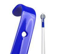 SHINEOFI Stainless Steel Shoe Horn with Blue Pvc Handle, Extra Long Shoe Horn Tool Featuring Hanging Hole Design, Sturdy Construction for People with Hip and Back, the Elderly