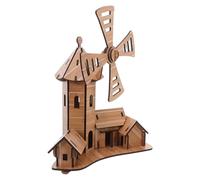 SHINEOFI Stem Windmill Kit DIY Puzzle for Handmade Crafts Windmill House Model Science Experiment for Interactive Learning Family Bonding Creative Building Activity