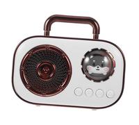 SHINEOFI Stereo Sound Extended Battery Life for Home Office Outdoor Use Retro Decor for Men Women Teens White