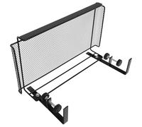 SHINEOFI Storage Basket Adjustable Black Metal Wire Basket Organizer for Home Office Under Desk Cord Storage and Book Storage